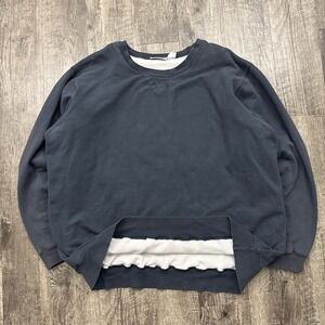 Vintage King Size Baggy Oversized Thermal Lined Waffle Sweatshirt Sz 4XL